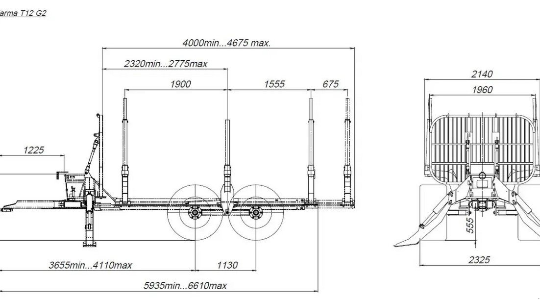 Rückewagen & Rückeanhänger des Typs Fors MW FARMA CT8,5-12 G2, Neumaschine in Bremen (Bild 6)