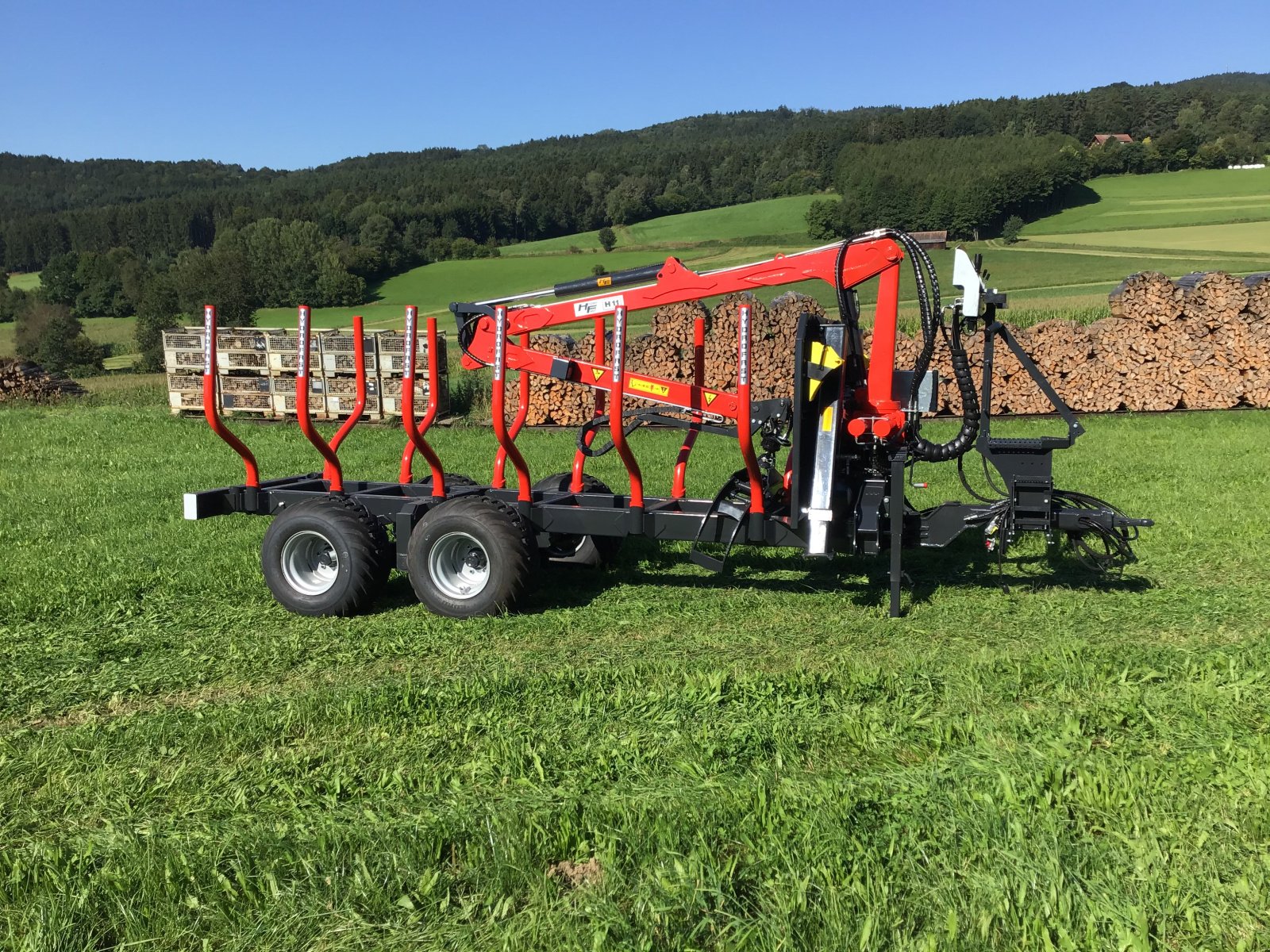 Rückewagen & Rückeanhänger типа Hydrofast H11 14,5t 7,5m Kran 550kg Hubkraft Druckluft, Neumaschine в Schwarzenfeld (Фотография 1)