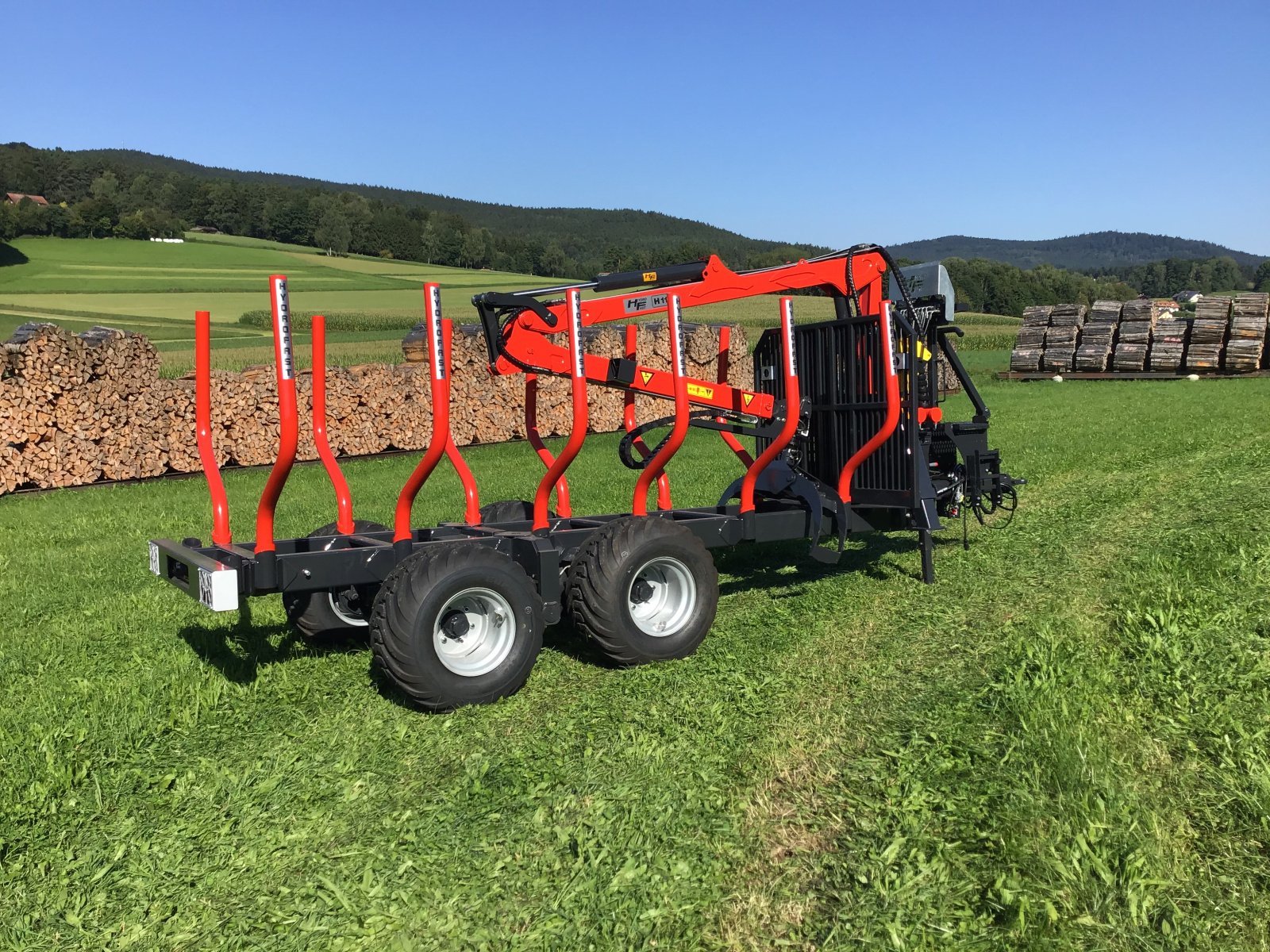 Rückewagen & Rückeanhänger des Typs Hydrofast H11 14,5t 7,5m Kran 550kg Hubkraft Druckluft, Neumaschine in Schwarzenfeld (Bild 3)