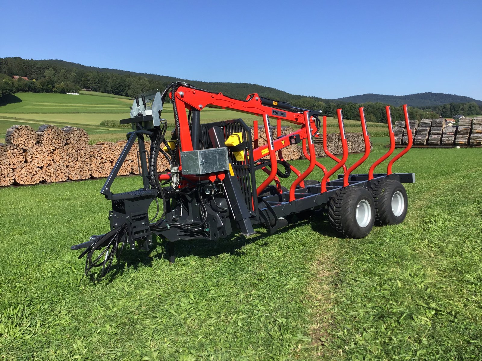 Rückewagen & Rückeanhänger del tipo Hydrofast H11 14,5t 7,5m Kran 550kg Hubkraft Druckluft, Neumaschine en Schwarzenfeld (Imagen 12)