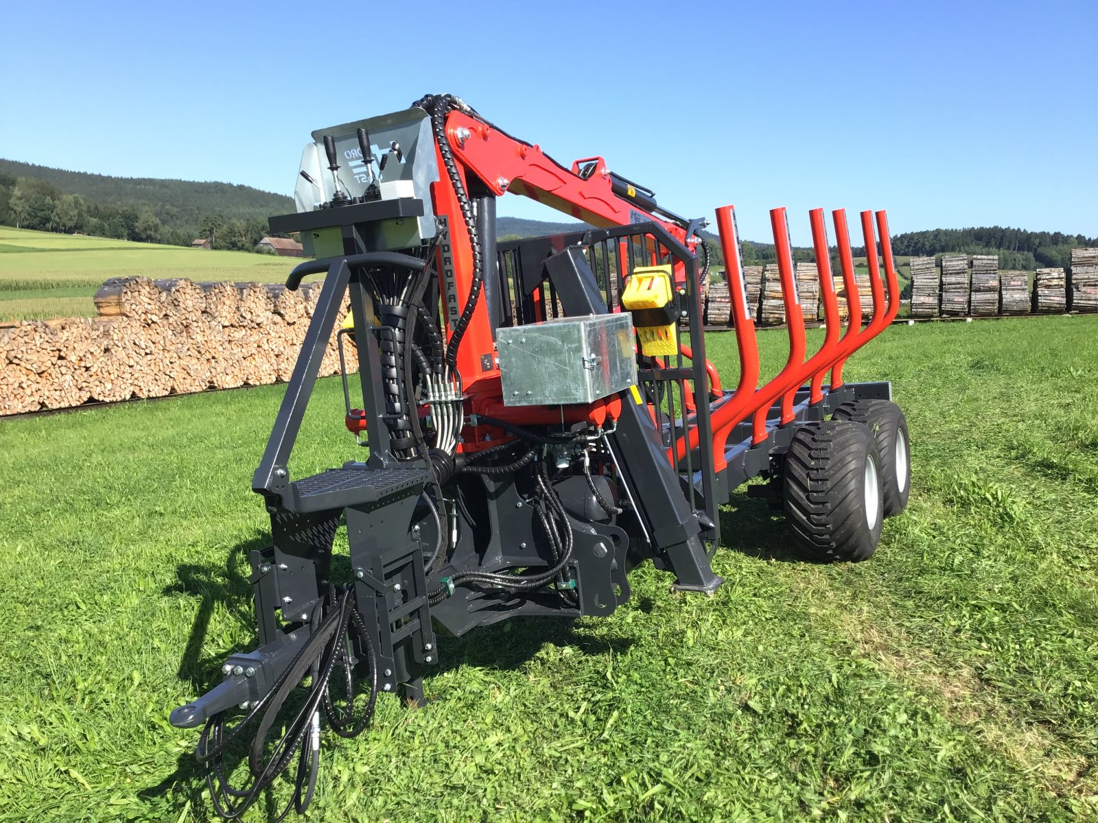 Rückewagen & Rückeanhänger tipa Hydrofast H11 14,5t 7,5m Kran 550kg Hubkraft Druckluft, Neumaschine u Schwarzenfeld (Slika 19)