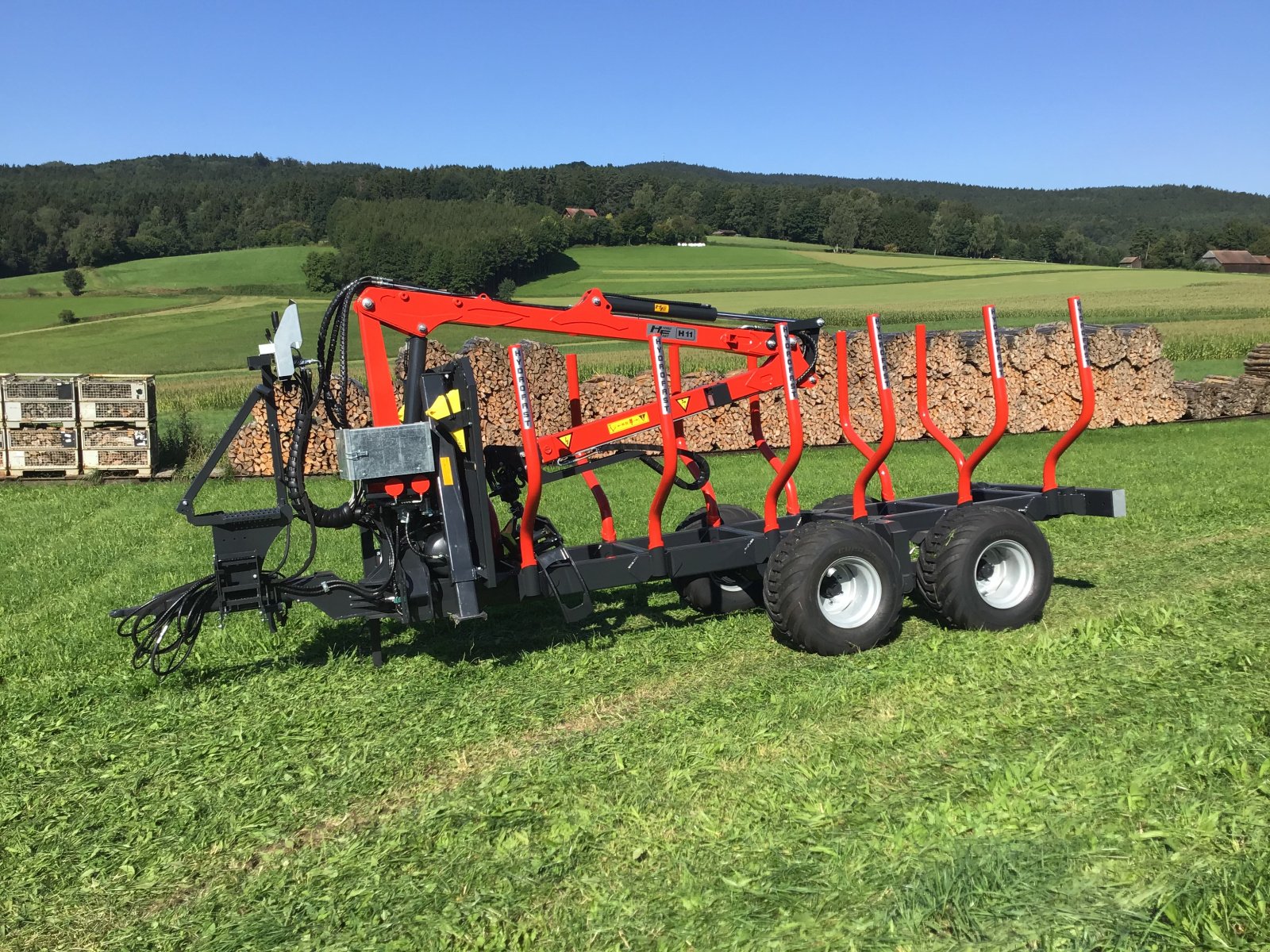 Rückewagen & Rückeanhänger tip Hydrofast H11 14,5t 7,5m Kran 550kg Hubkraft Druckluft, Neumaschine in Schwarzenfeld (Poză 21)