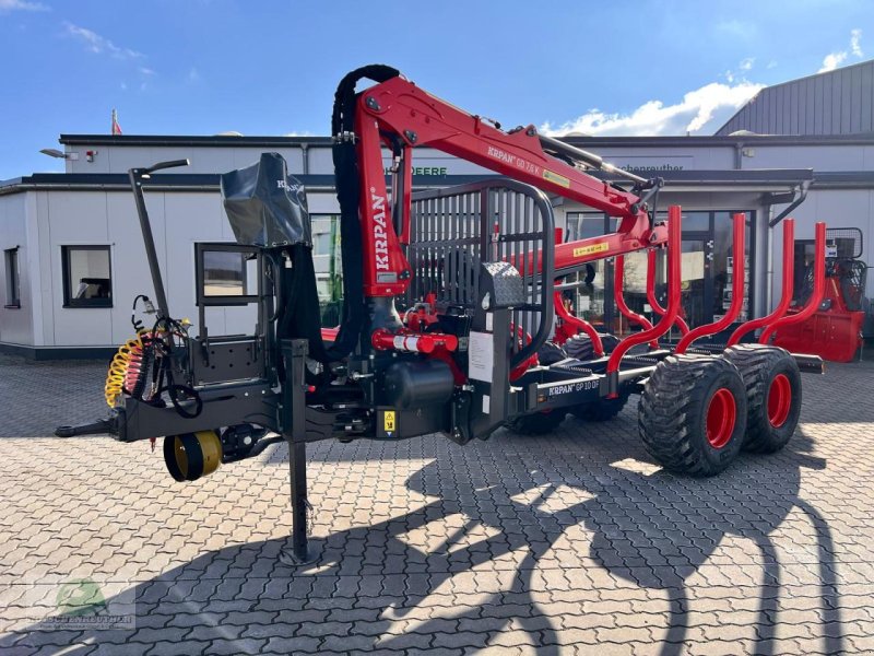 Rückewagen & Rückeanhänger van het type Krpan GP 10 DF mit Kran 7,6k, Neumaschine in Münchberg (Foto 1)