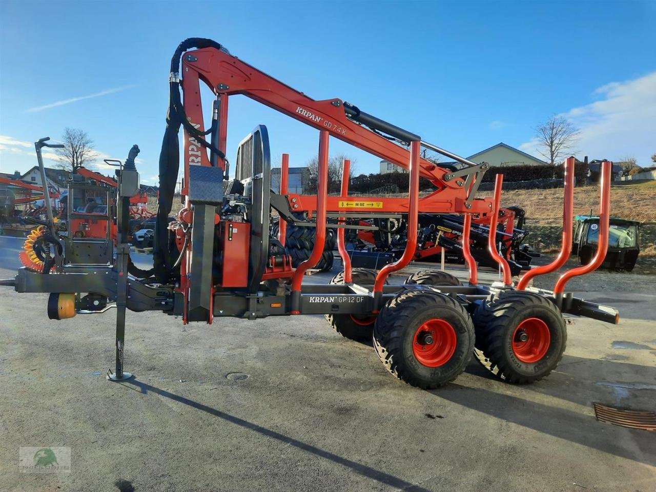 Rückewagen & Rückeanhänger tip Krpan GP 12 DF mit Kran 7,4k, Neumaschine in Steinwiesen (Poză 5)