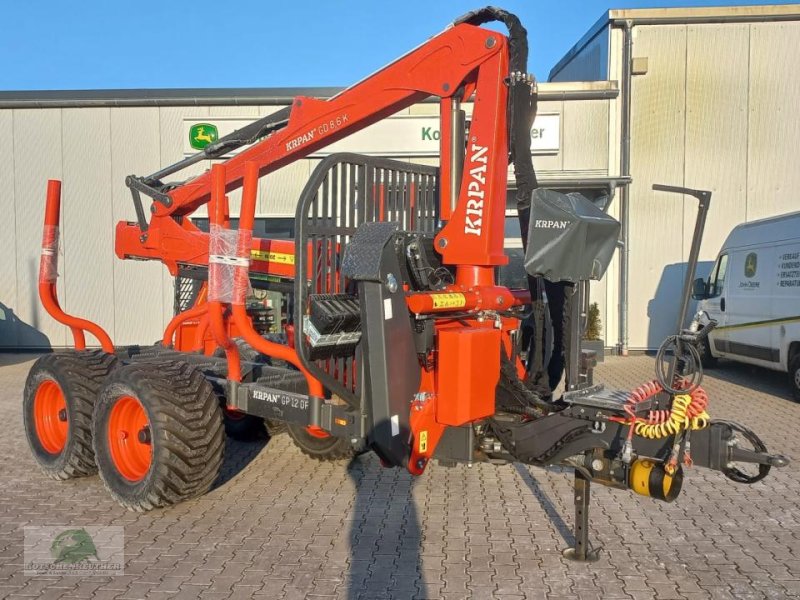 Rückewagen & Rückeanhänger van het type Krpan GP 12 DF mit Kran 8,6k, Neumaschine in Wasungen (Foto 1)