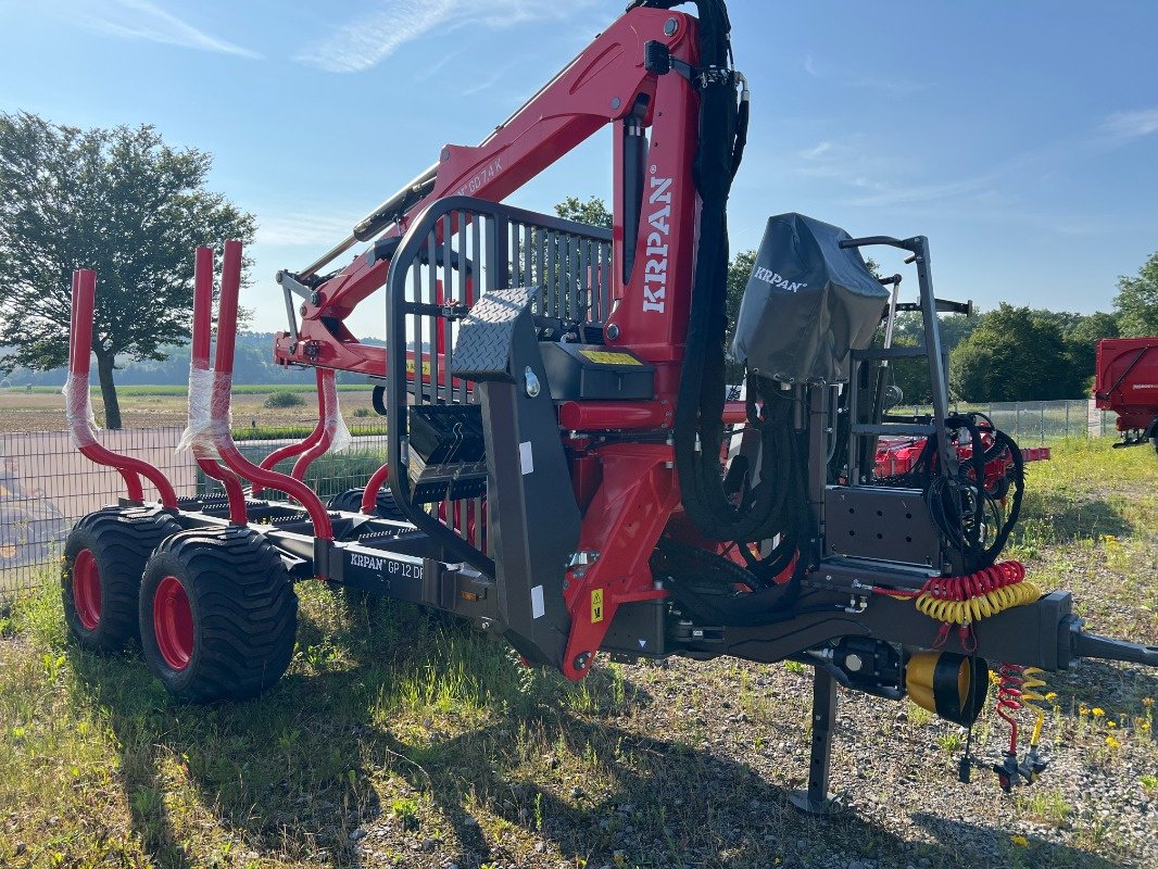 Rückewagen & Rückeanhänger del tipo Krpan GP 12 DF mit Kran, Neumaschine In Steinheim-Bergheim (Immagine 2)