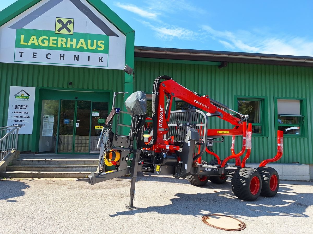 Rückewagen & Rückeanhänger del tipo Krpan GP 8 DF mit Forstkran GD 7,6 K, pneum. Bremse, Neumaschine en Bergheim (Imagen 1)