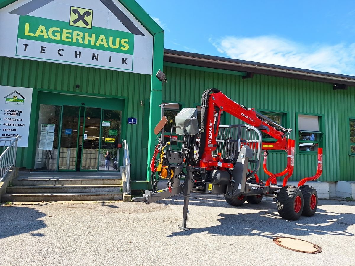 Rückewagen & Rückeanhänger typu Krpan GP 9 DF mit Forstkran GD 7,6 K, pneum. Bremse, Neumaschine w Bergheim (Zdjęcie 1)