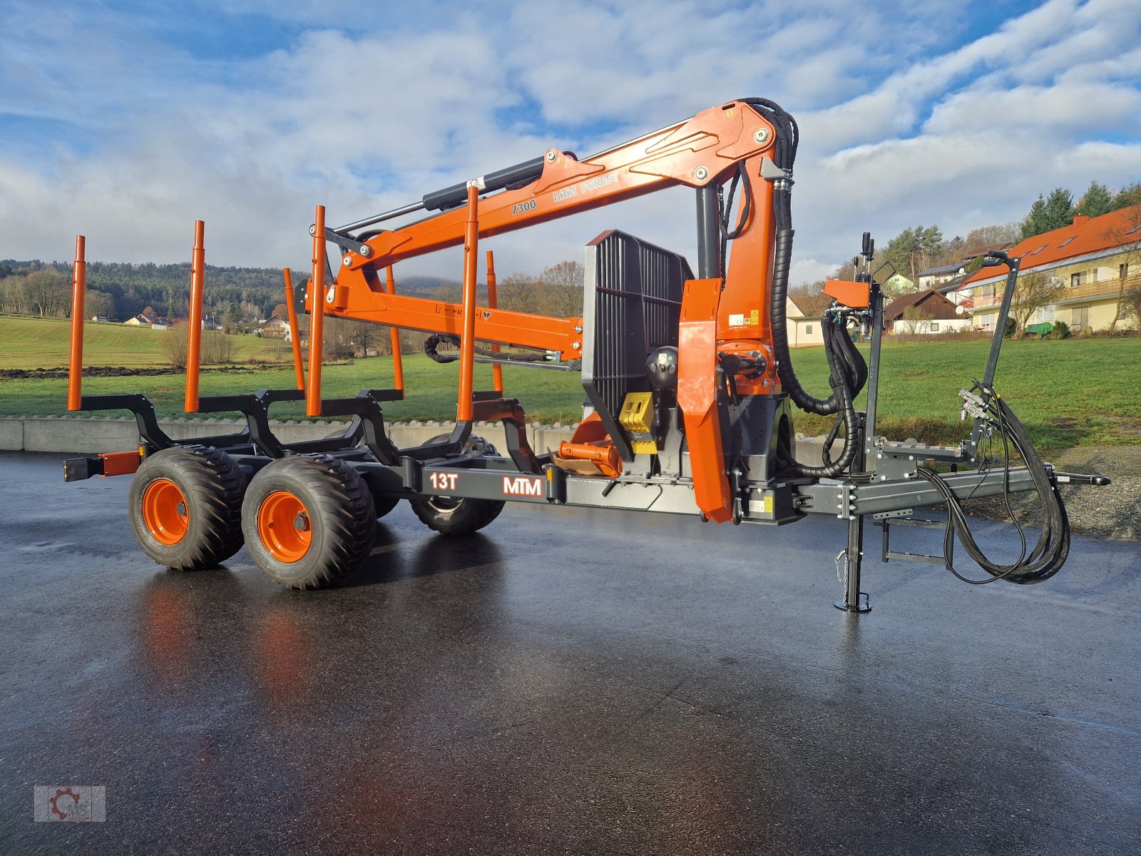 Rückewagen & Rückeanhänger a típus MTM 13T 13to 8,10m Kran Forwarder Rungen Druckluft Doppelrohrrahmen, Neumaschine ekkor: Tiefenbach (Kép 1)