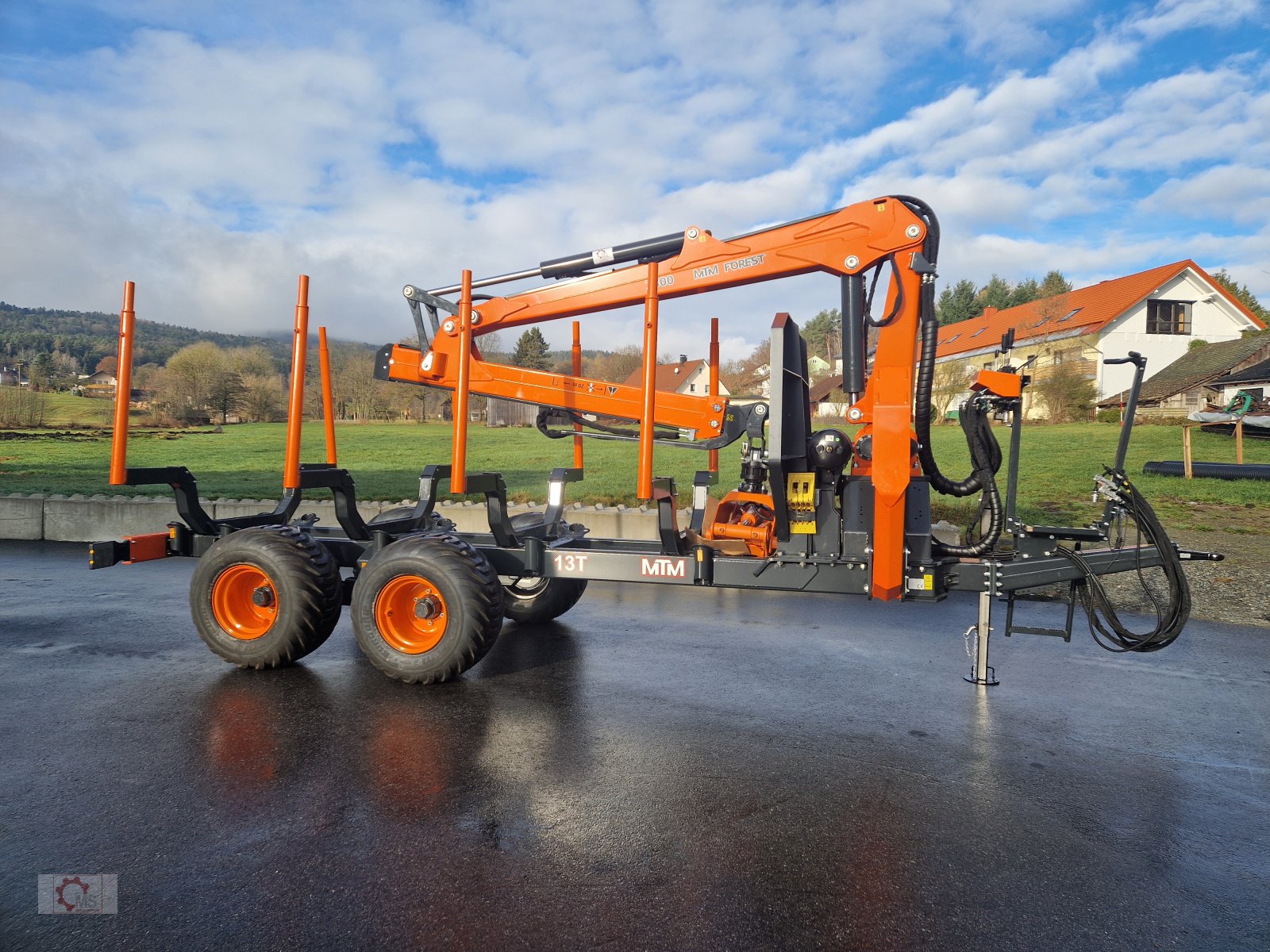 Rückewagen & Rückeanhänger a típus MTM 13T 13to 8,10m Kran Forwarder Rungen Druckluft Doppelrohrrahmen, Neumaschine ekkor: Tiefenbach (Kép 2)