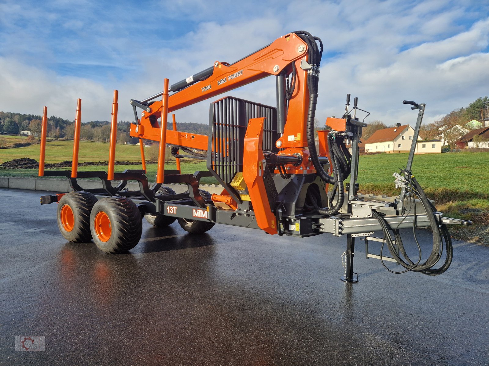 Rückewagen & Rückeanhänger a típus MTM 13T 13to 8,10m Kran Forwarder Rungen Druckluft Doppelrohrrahmen, Neumaschine ekkor: Tiefenbach (Kép 3)