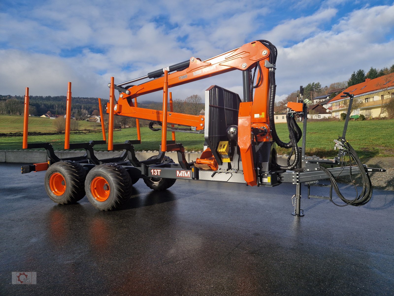 Rückewagen & Rückeanhänger a típus MTM 13T 13to 8,10m Kran Forwarder Rungen Druckluft Doppelrohrrahmen, Neumaschine ekkor: Tiefenbach (Kép 14)