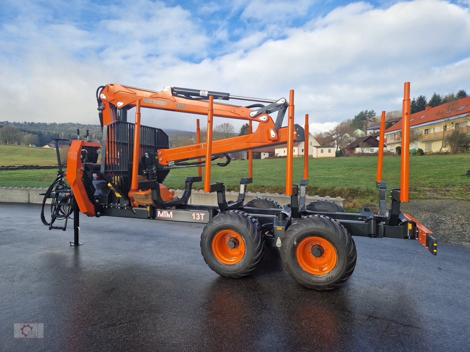 Rückewagen & Rückeanhänger a típus MTM 13T 13to 8,10m Kran Forwarder Rungen Druckluft Doppelrohrrahmen, Neumaschine ekkor: Tiefenbach (Kép 15)