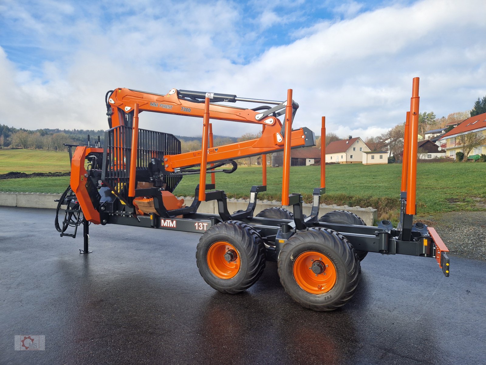 Rückewagen & Rückeanhänger a típus MTM 13T 13to 8,10m Kran Forwarder Rungen Druckluft Doppelrohrrahmen, Neumaschine ekkor: Tiefenbach (Kép 19)