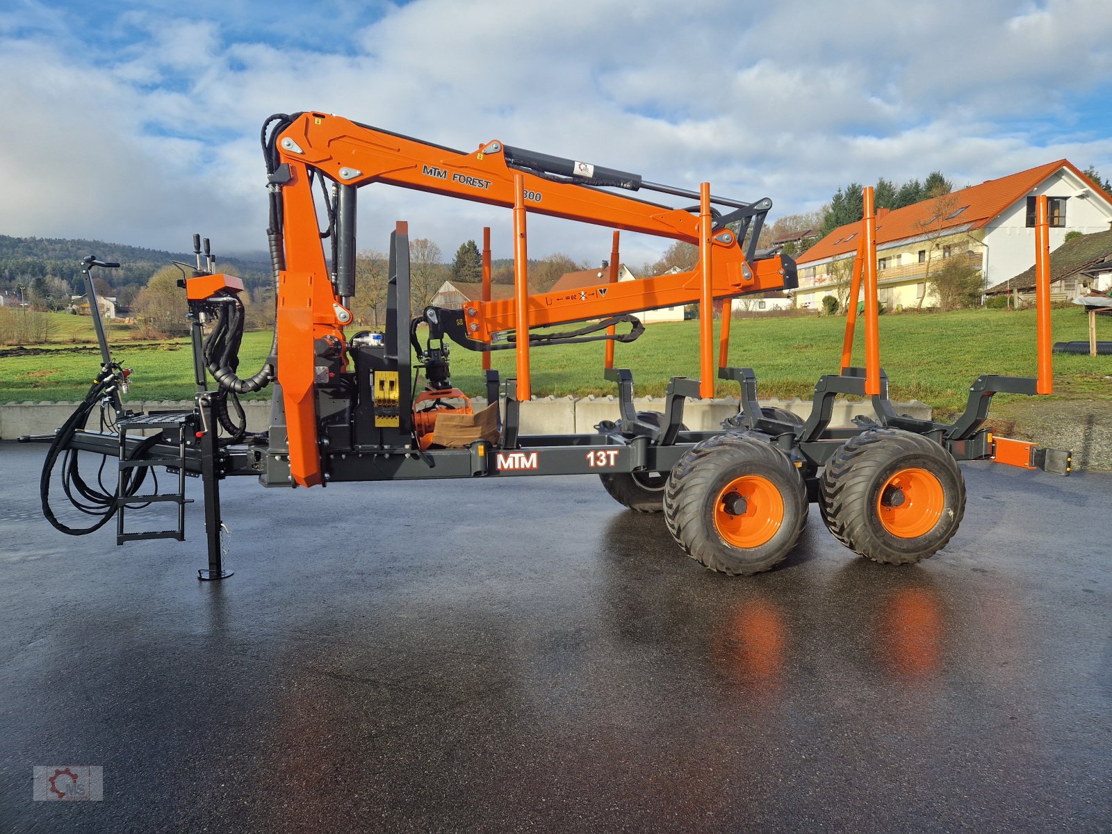 Rückewagen & Rückeanhänger a típus MTM 13T 13to 8,10m Kran Forwarder Rungen Druckluft Doppelrohrrahmen, Neumaschine ekkor: Tiefenbach (Kép 20)