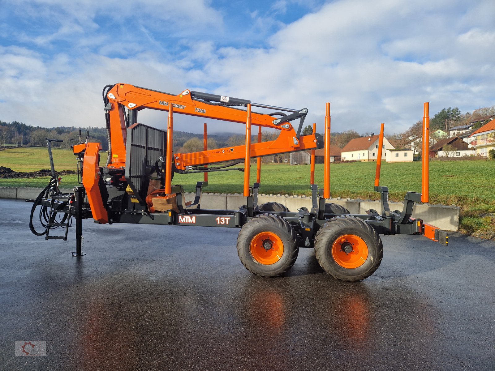 Rückewagen & Rückeanhänger a típus MTM 13T 13to 8,10m Kran Forwarder Rungen Druckluft Doppelrohrrahmen, Neumaschine ekkor: Tiefenbach (Kép 21)