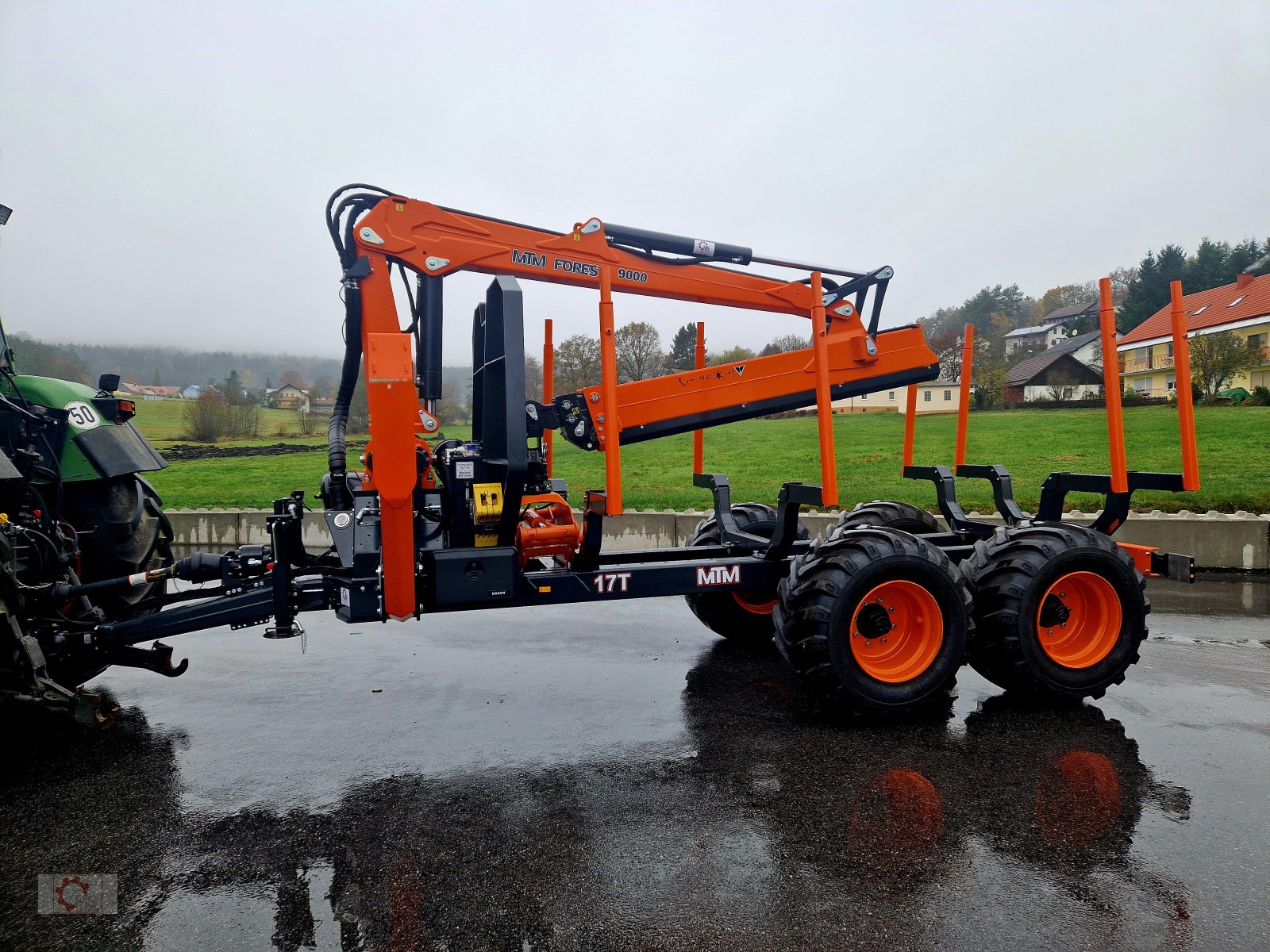 Rückewagen & Rückeanhänger typu MTM 17T 17to 9,80m Kran Forwarder Rungen Druckluft Doppelrohrrahmen, Neumaschine w Tiefenbach (Zdjęcie 2)