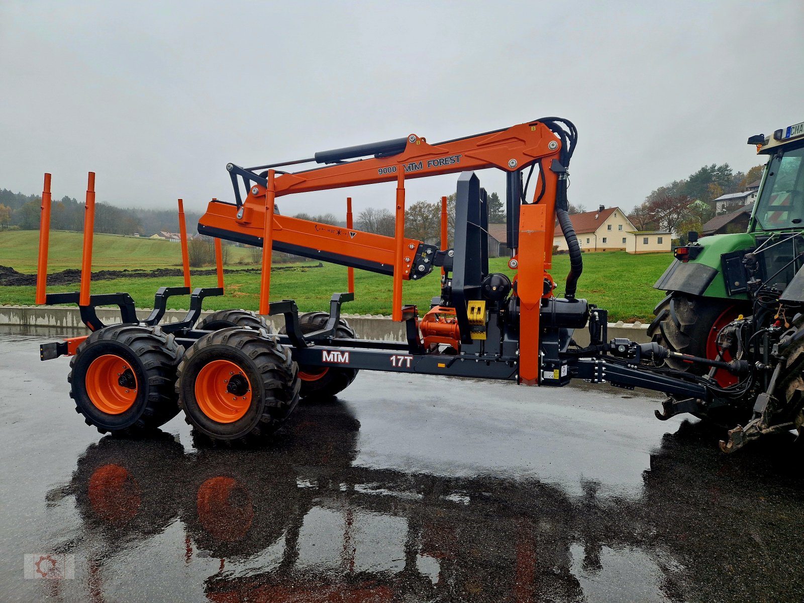 Rückewagen & Rückeanhänger typu MTM 17T 17to 9,80m Kran Forwarder Rungen Druckluft Doppelrohrrahmen, Neumaschine w Tiefenbach (Zdjęcie 3)