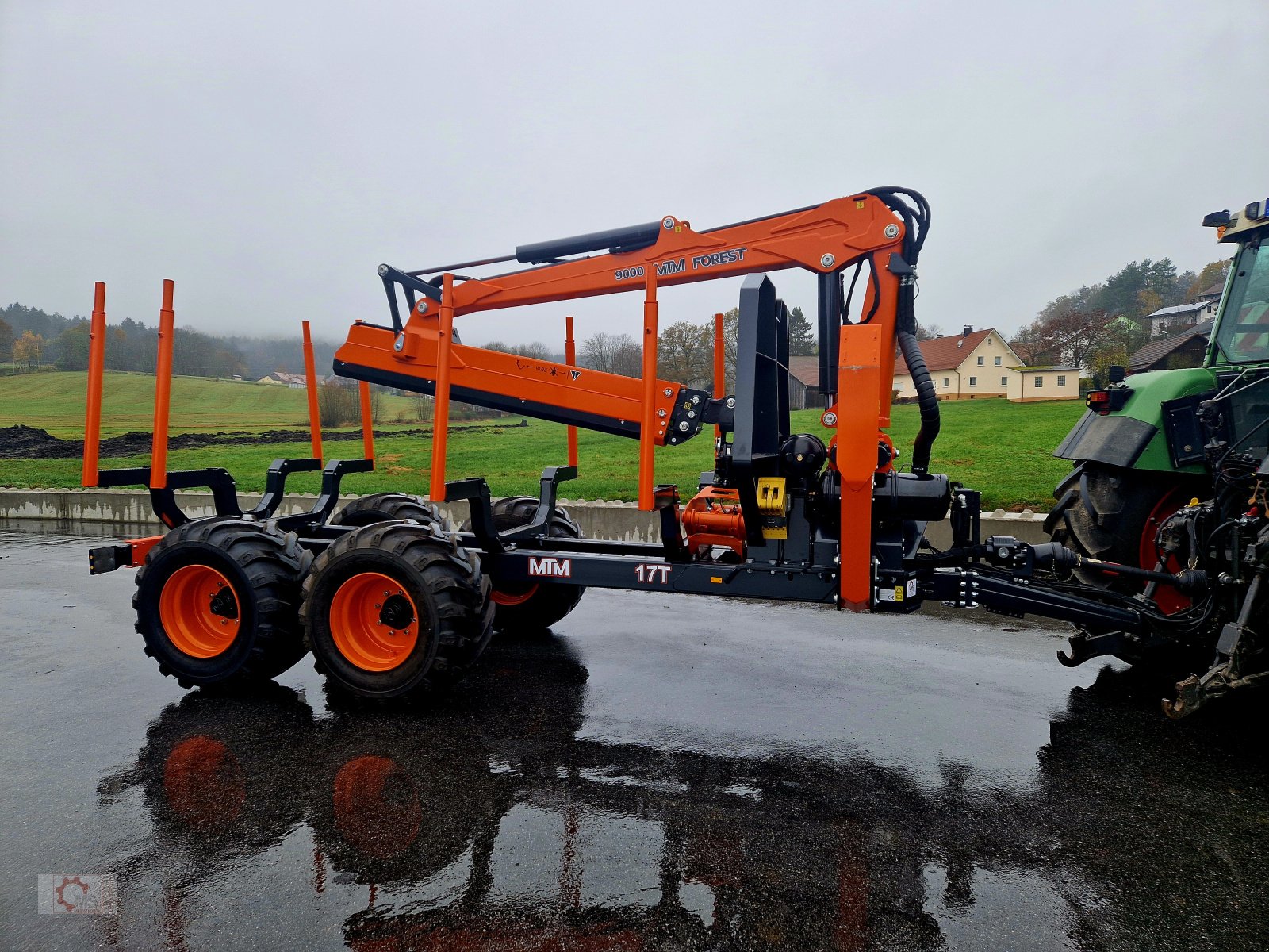 Rückewagen & Rückeanhänger typu MTM 17T 17to 9,80m Kran Forwarder Rungen Druckluft Doppelrohrrahmen, Neumaschine w Tiefenbach (Zdjęcie 4)