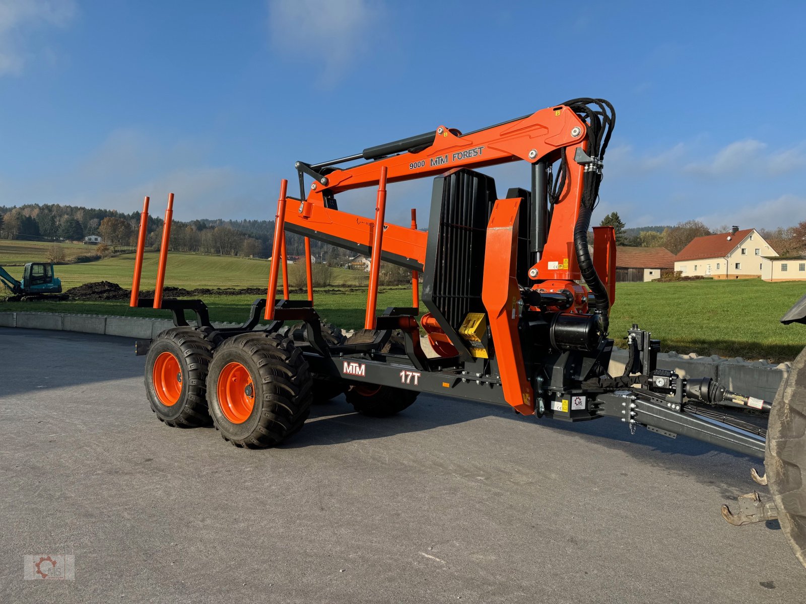 Rückewagen & Rückeanhänger tipa MTM 17T 17to 9,80m Kran Forwarder Rungen Druckluft Doppelrohrrahmen, Neumaschine u Tiefenbach (Slika 1)