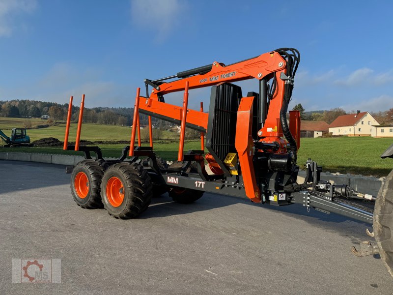 Rückewagen & Rückeanhänger des Typs MTM 17T 17to 9,80m Kran Forwarder Rungen Druckluft Doppelrohrrahmen, Neumaschine in Tiefenbach (Bild 1)