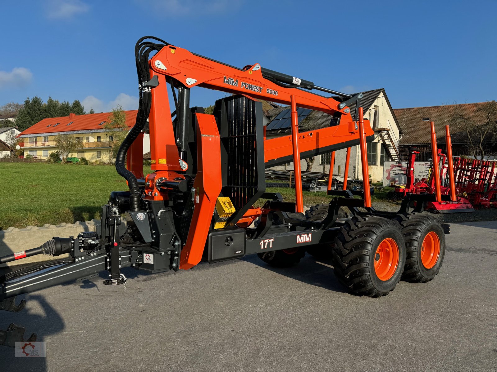 Rückewagen & Rückeanhänger tipa MTM 17T 17to 9,80m Kran Forwarder Rungen Druckluft Doppelrohrrahmen, Neumaschine u Tiefenbach (Slika 2)