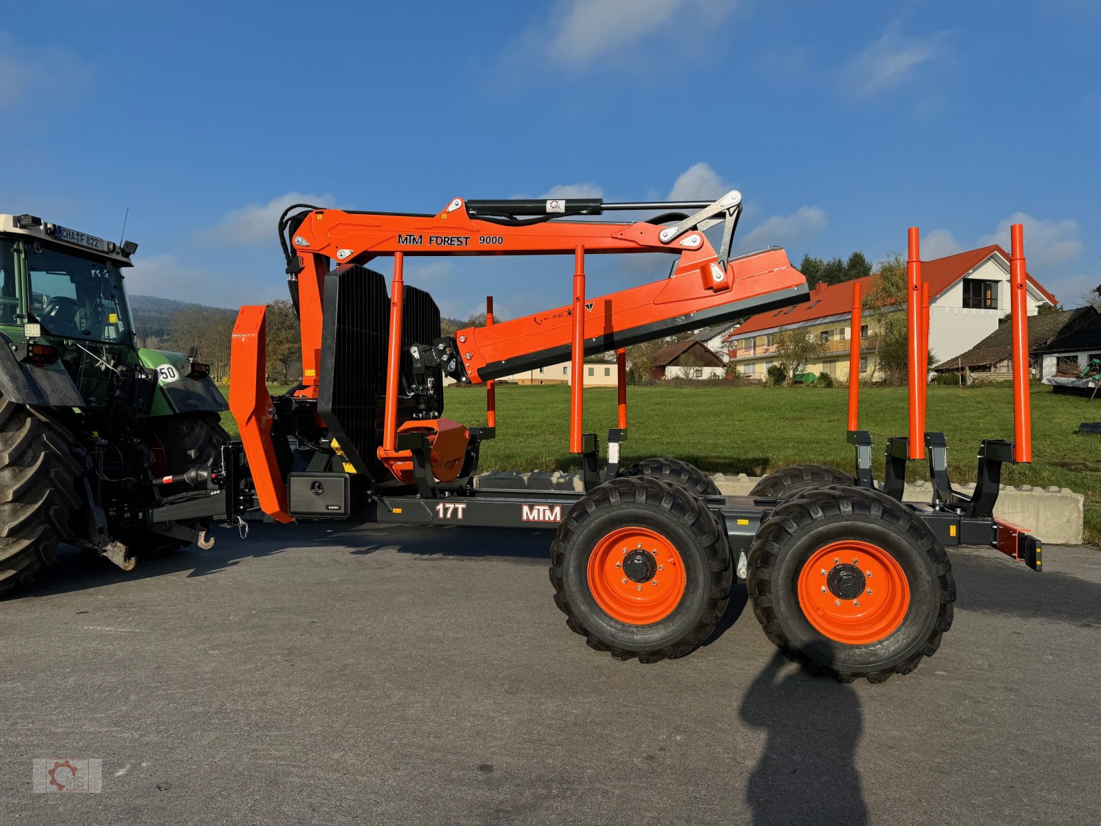 Rückewagen & Rückeanhänger tipa MTM 17T 17to 9,80m Kran Forwarder Rungen Druckluft Doppelrohrrahmen, Neumaschine u Tiefenbach (Slika 5)