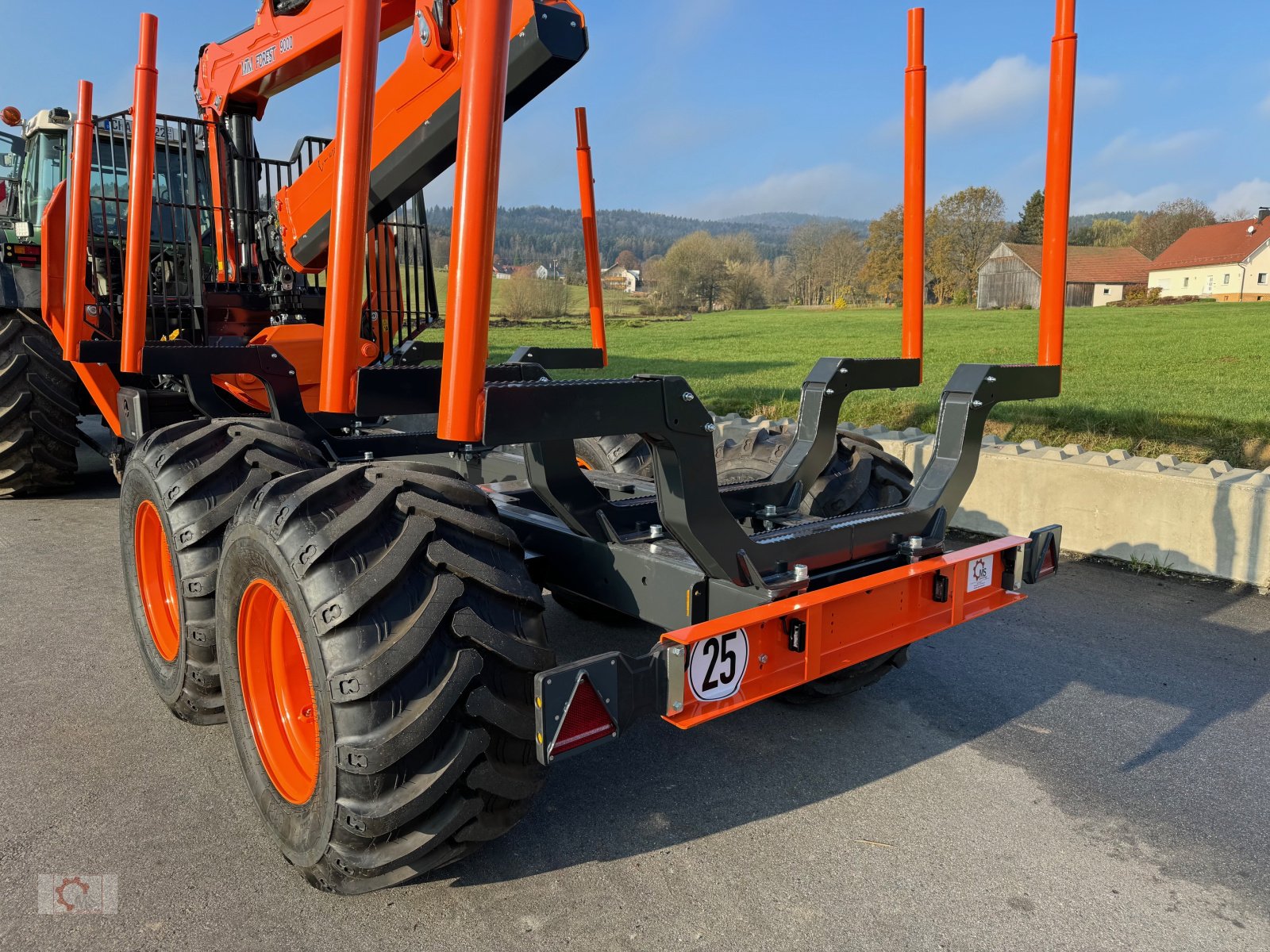 Rückewagen & Rückeanhänger tipa MTM 17T 17to 9,80m Kran Forwarder Rungen Druckluft Doppelrohrrahmen, Neumaschine u Tiefenbach (Slika 7)