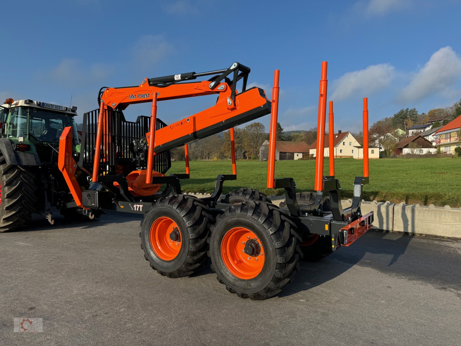 Rückewagen & Rückeanhänger tipa MTM 17T 17to 9,80m Kran Forwarder Rungen Druckluft Doppelrohrrahmen, Neumaschine u Tiefenbach (Slika 9)