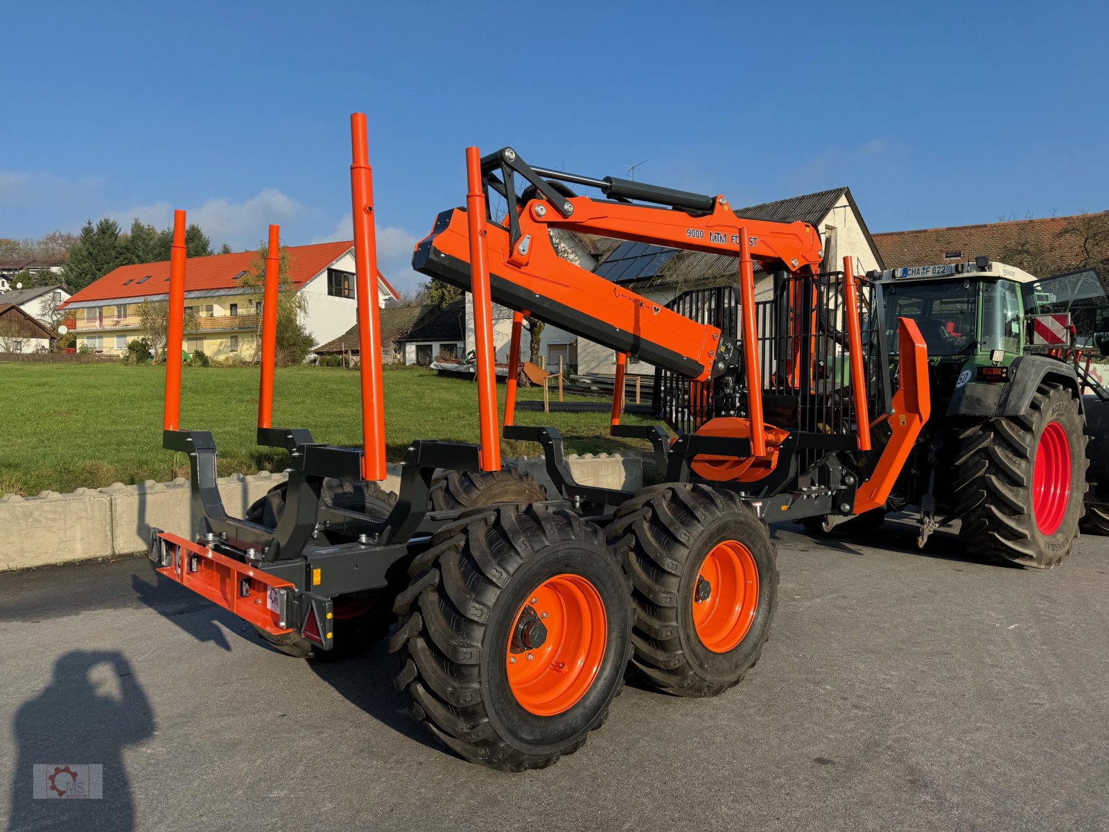 Rückewagen & Rückeanhänger tipa MTM 17T 17to 9,80m Kran Forwarder Rungen Druckluft Doppelrohrrahmen, Neumaschine u Tiefenbach (Slika 11)