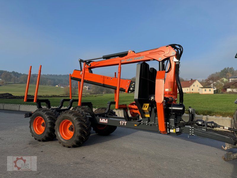 Rückewagen & Rückeanhänger des Typs MTM 17T 17to 9,80m Kran Forwarder Rungen Druckluft Doppelrohrrahmen, Neumaschine in Tiefenbach (Bild 1)