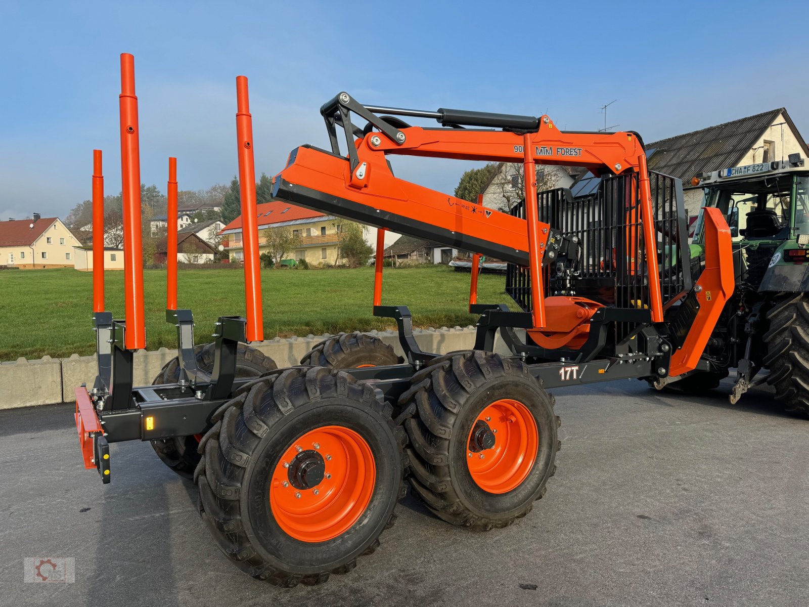 Rückewagen & Rückeanhänger tipa MTM 17T 17to 9,80m Kran Forwarder Rungen Druckluft Doppelrohrrahmen, Neumaschine u Tiefenbach (Slika 25)