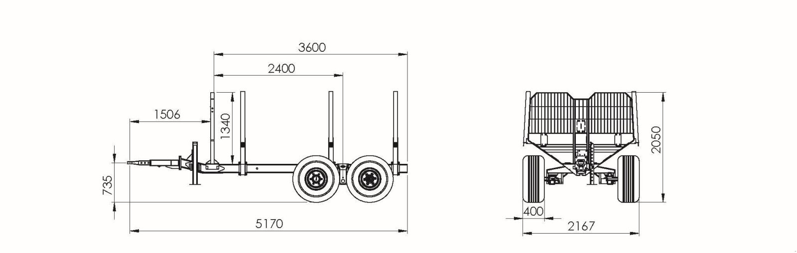 Rückewagen & Rückeanhänger typu Reil & Eichinger Rückewagen ohne Kran Reil & Eichinger 8T1 PRO für Forstschlepper, Neumaschine w Nittenau (Zdjęcie 2)