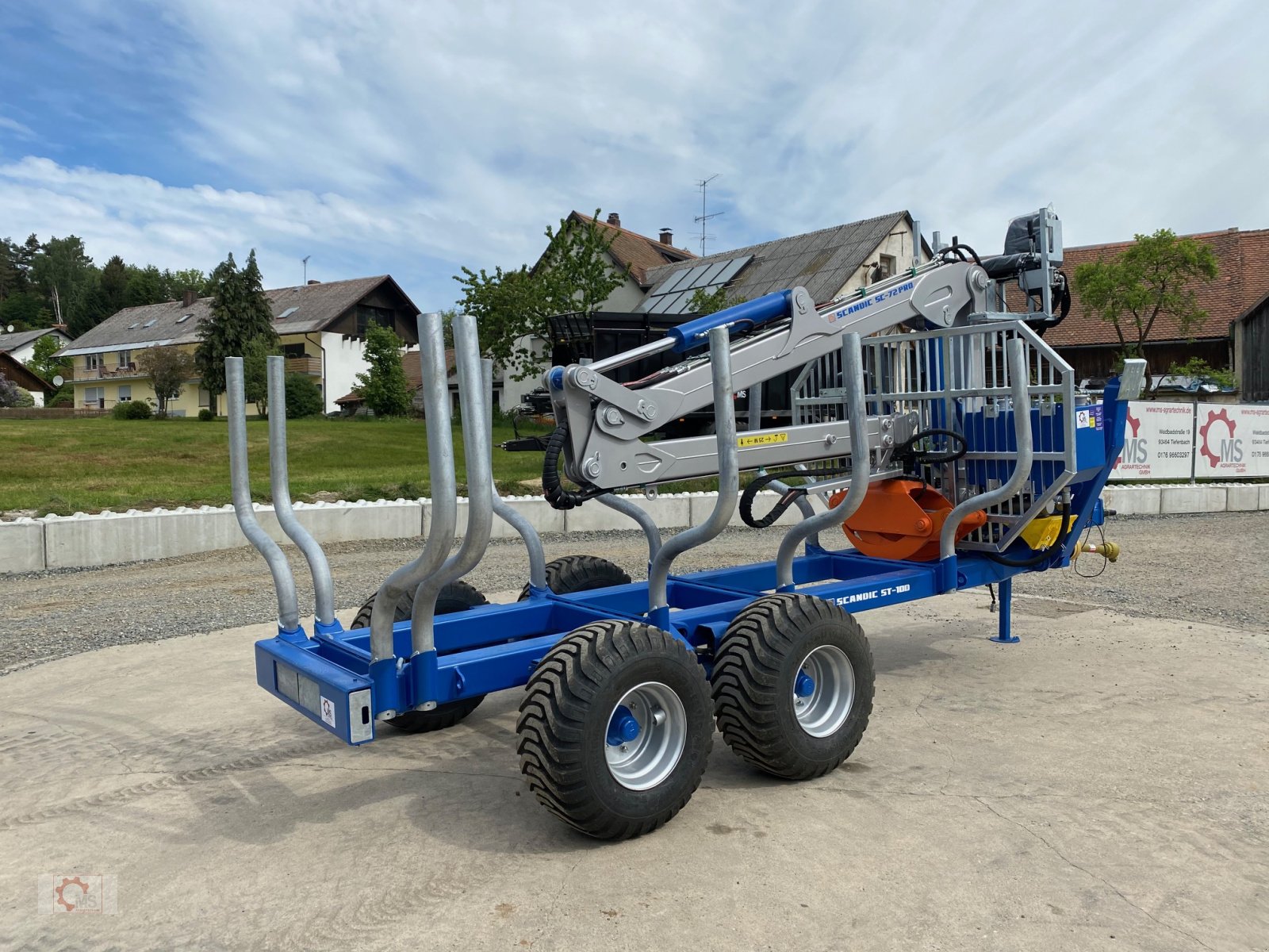 Rückewagen & Rückeanhänger του τύπου Scandic ST-10D 13t 7,9m Kran 850kg Hubkraft Druckluft Hochsitz, Neumaschine σε Tiefenbach (Φωτογραφία 4)