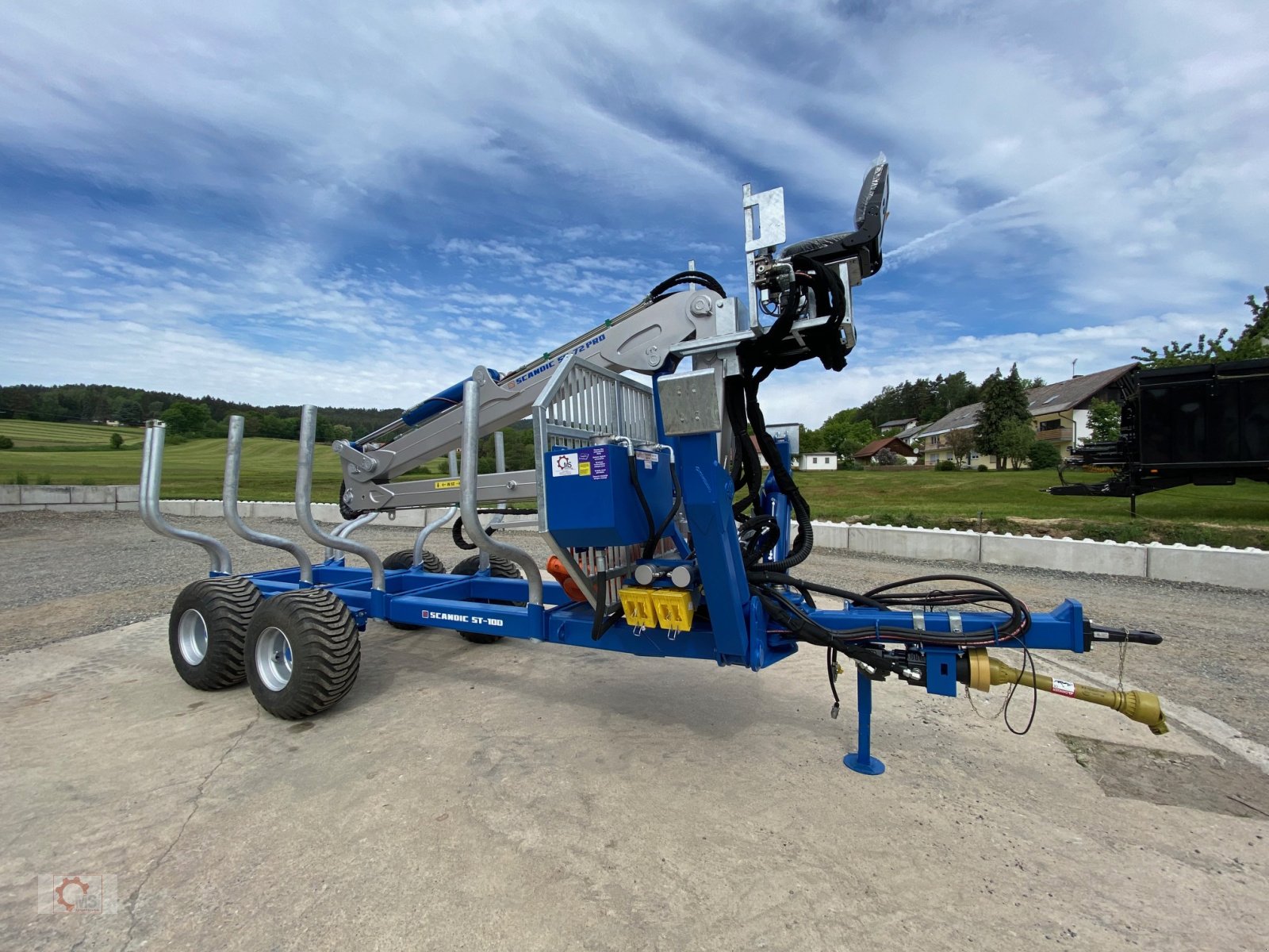 Rückewagen & Rückeanhänger van het type Scandic ST-10D 13t 7,9m Kran 850kg Hubkraft Druckluft Hochsitz, Neumaschine in Tiefenbach (Foto 2)