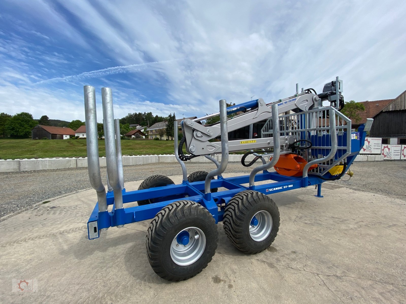 Rückewagen & Rückeanhänger du type Scandic ST-10D 13t 7,9m Kran 850kg Hubkraft Druckluft Hochsitz, Neumaschine en Tiefenbach (Photo 4)