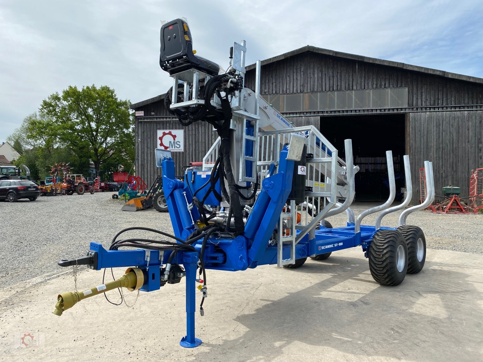 Rückewagen & Rückeanhänger van het type Scandic ST-10D 13t 7,9m Kran 850kg Hubkraft Druckluft Hochsitz, Neumaschine in Tiefenbach (Foto 14)