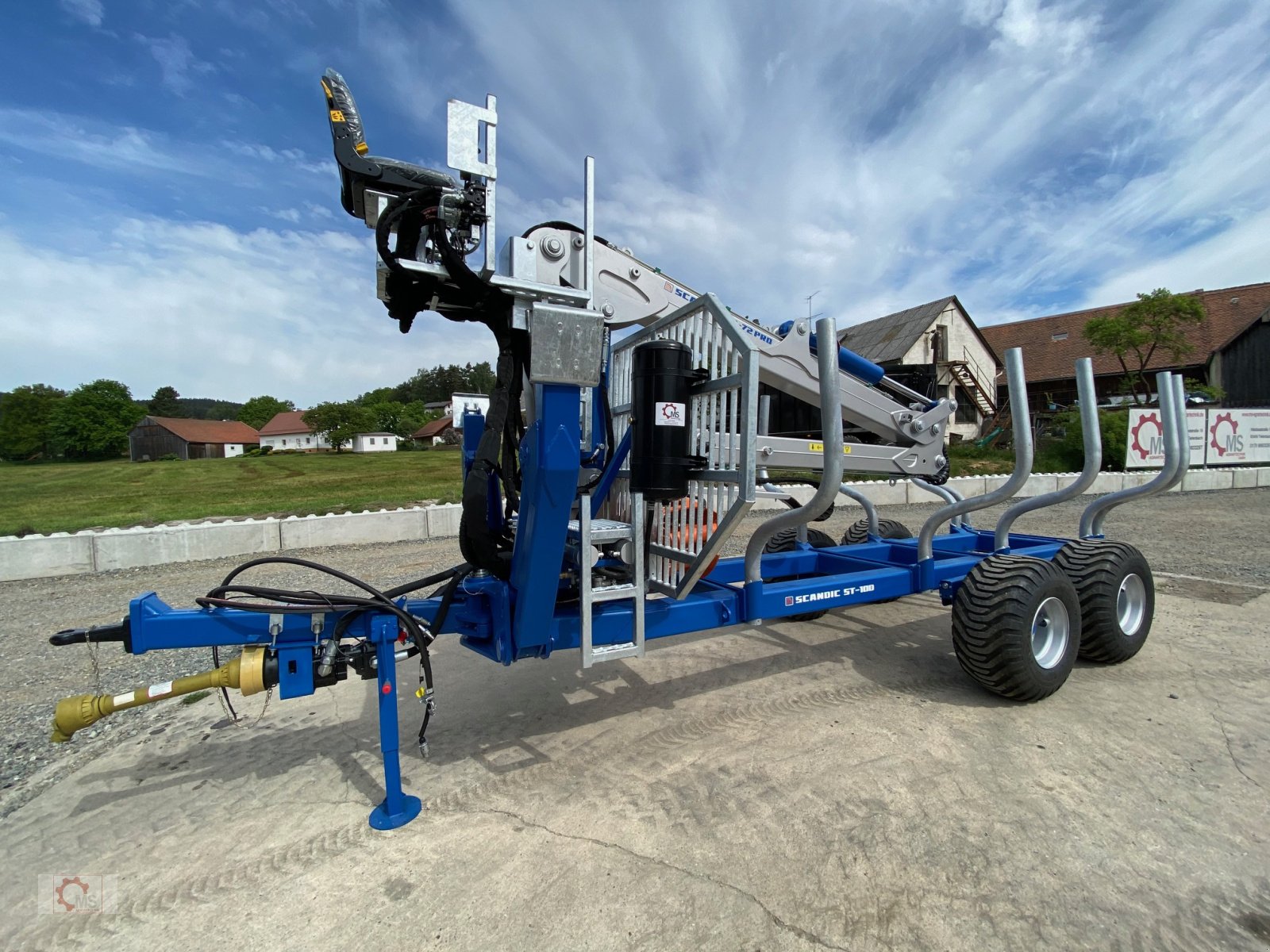 Rückewagen & Rückeanhänger van het type Scandic ST-10D 13t 7,9m Kran 850kg Hubkraft Druckluft Hochsitz, Neumaschine in Tiefenbach (Foto 16)