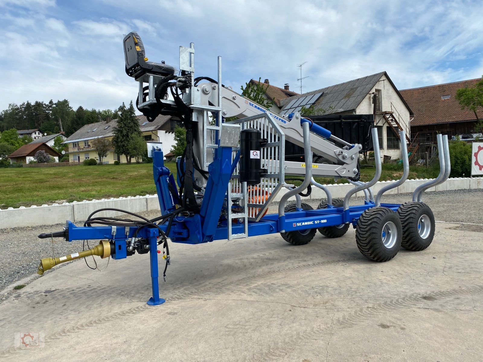 Rückewagen & Rückeanhänger van het type Scandic ST-10D 13t 7,9m Kran 850kg Hubkraft Druckluft Hochsitz, Neumaschine in Tiefenbach (Foto 20)