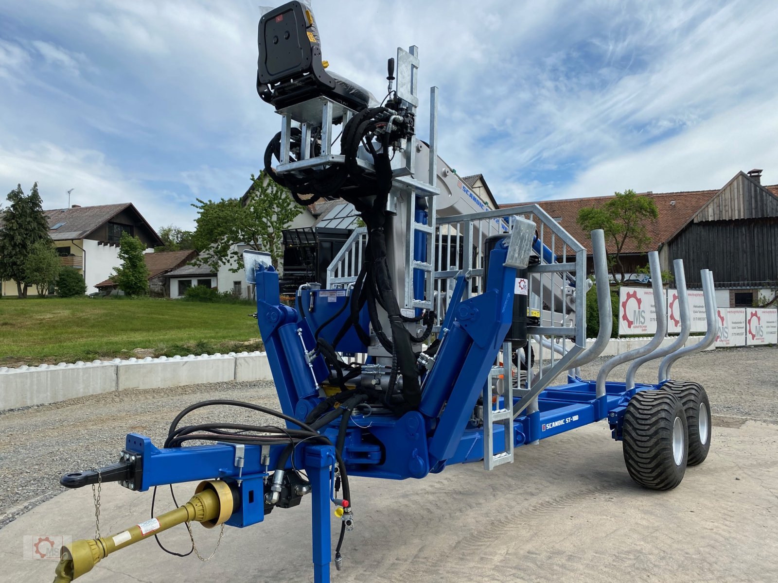 Rückewagen & Rückeanhänger van het type Scandic ST-10D 13t 7,9m Kran 850kg Hubkraft Druckluft Hochsitz, Neumaschine in Tiefenbach (Foto 21)