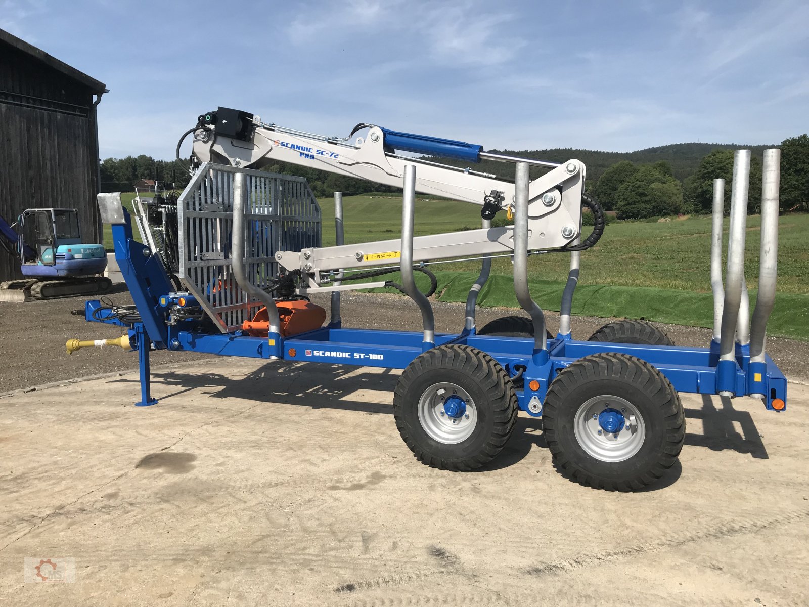 Rückewagen & Rückeanhänger typu Scandic ST-10D 13t 7,9m Kran 850kg Hubkraft Druckluft Seilwinde, Neumaschine v Tiefenbach (Obrázek 12)