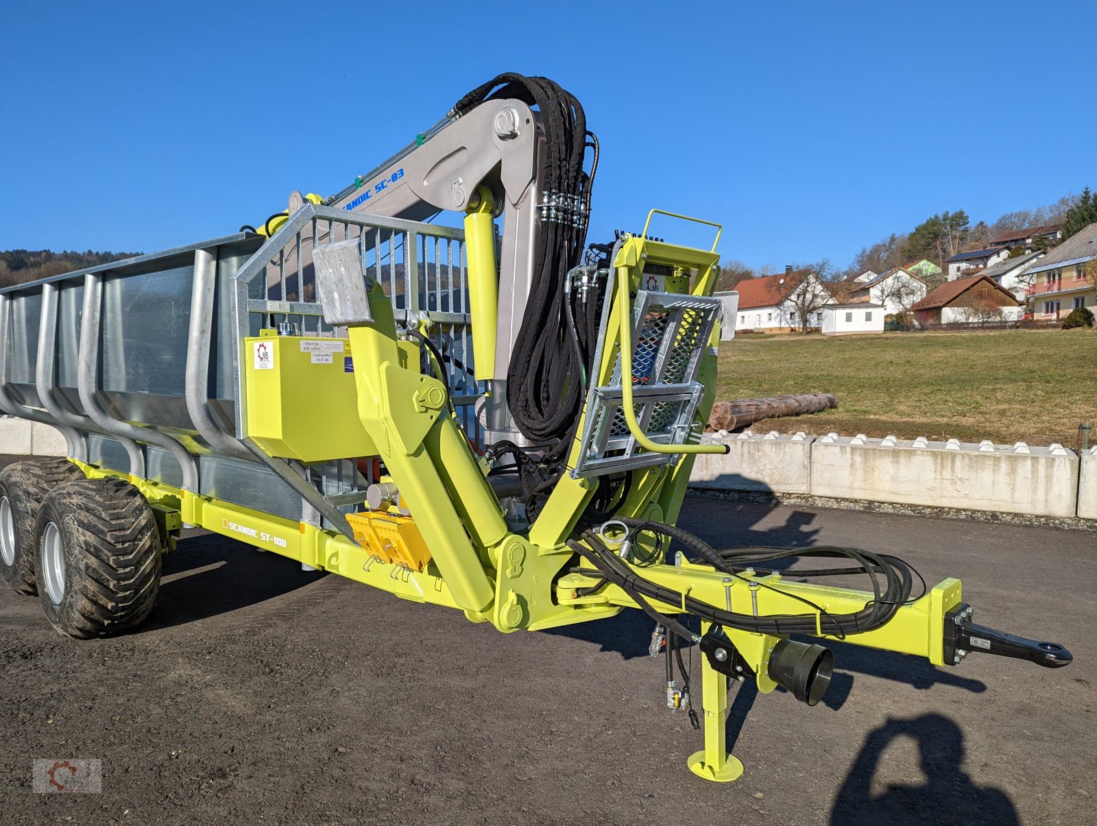 Rückewagen & Rückeanhänger tip Scandic ST-10D 13t 9m Kran 750kg Hubkraft Druckluft Funkfernsteuerung Sonderlackierung, Neumaschine in Tiefenbach (Poză 9)