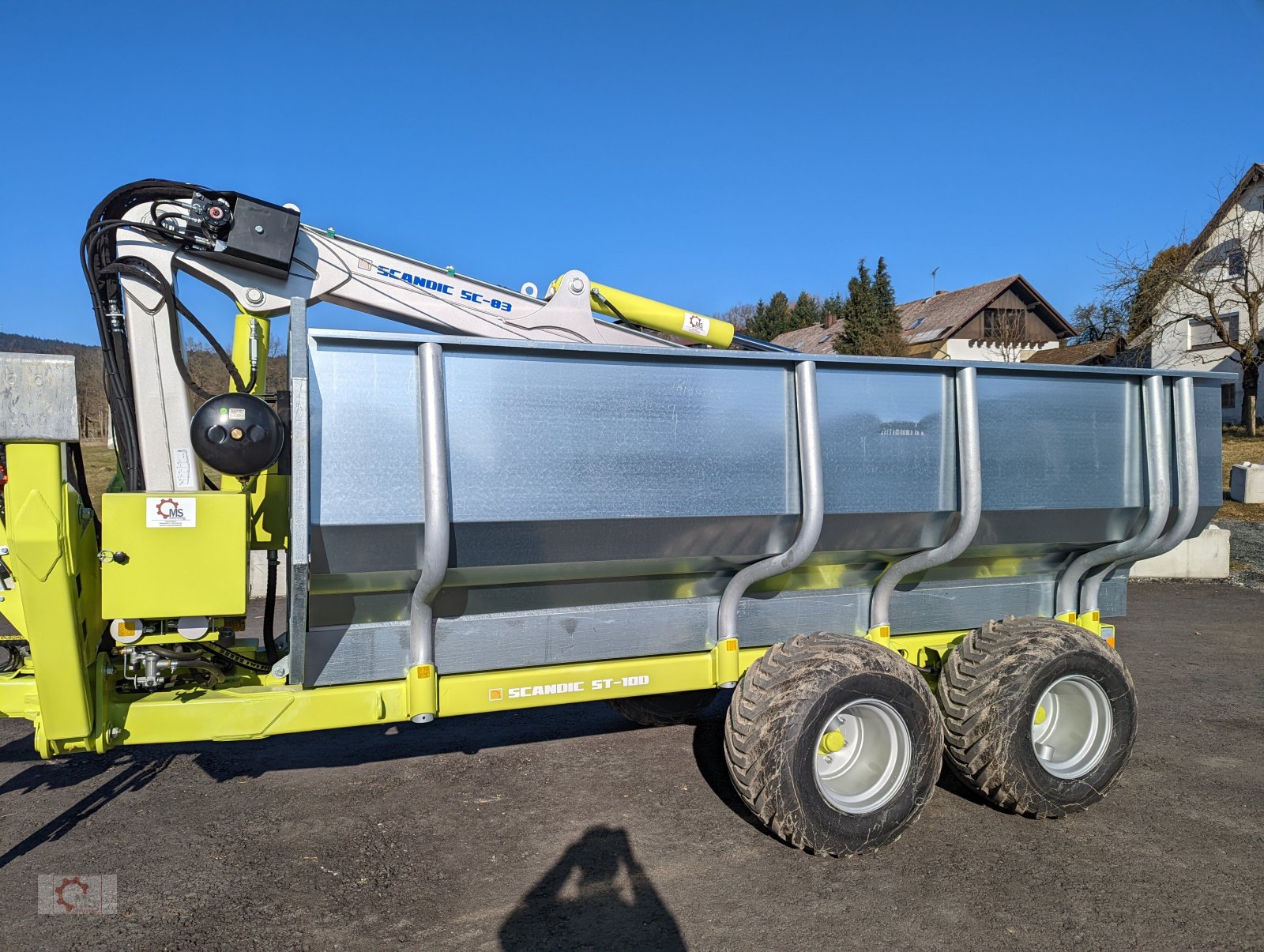 Rückewagen & Rückeanhänger van het type Scandic ST-10D 13t 9m Kran 750kg Hubkraft Druckluft Funkfernsteuerung Sonderlackierung, Neumaschine in Tiefenbach (Foto 7)