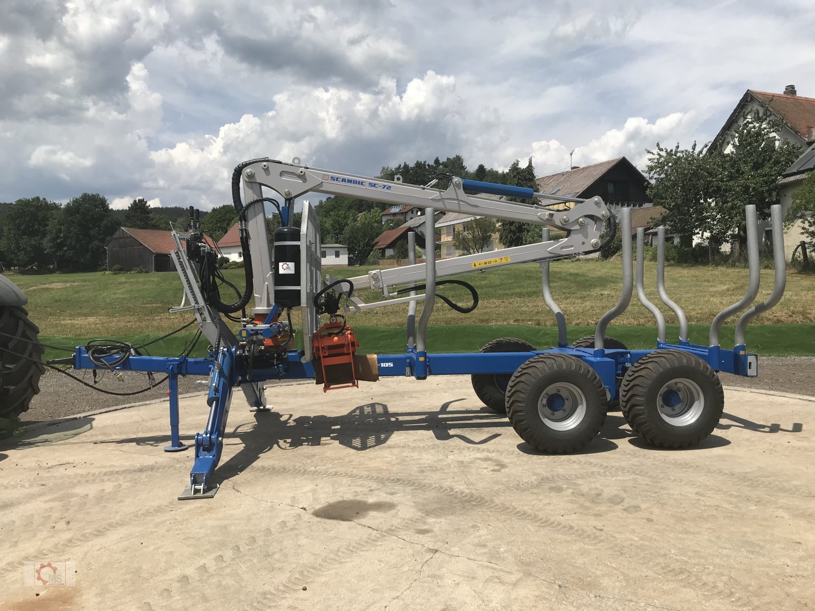 Rückewagen & Rückeanhänger tipa Scandic ST-10S 13t 7,9m Kran 650kg Hubkraft Druckluft, Neumaschine u Tiefenbach (Slika 10)