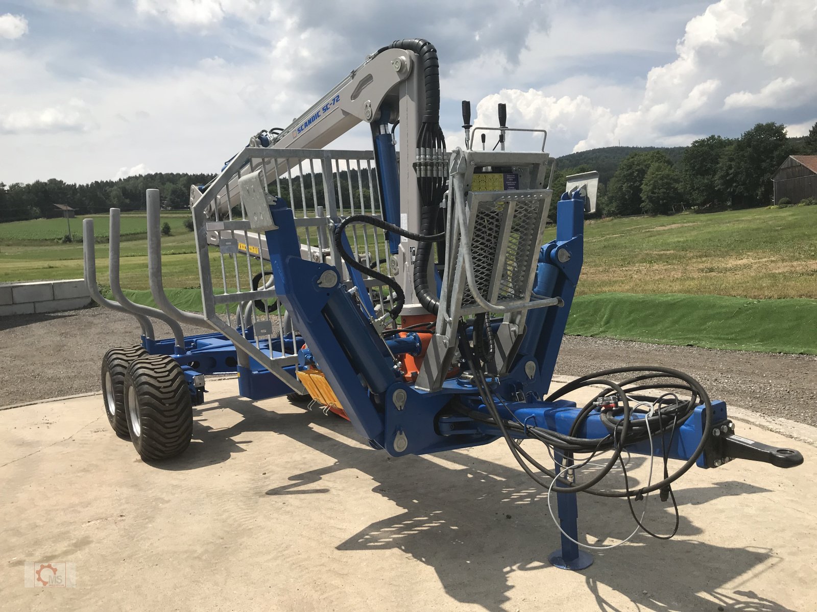 Rückewagen & Rückeanhänger van het type Scandic ST-10S Rückewagen 13t 7,9m Kran 550kg Hubkraft Druckluft, Neumaschine in Tiefenbach (Foto 14)