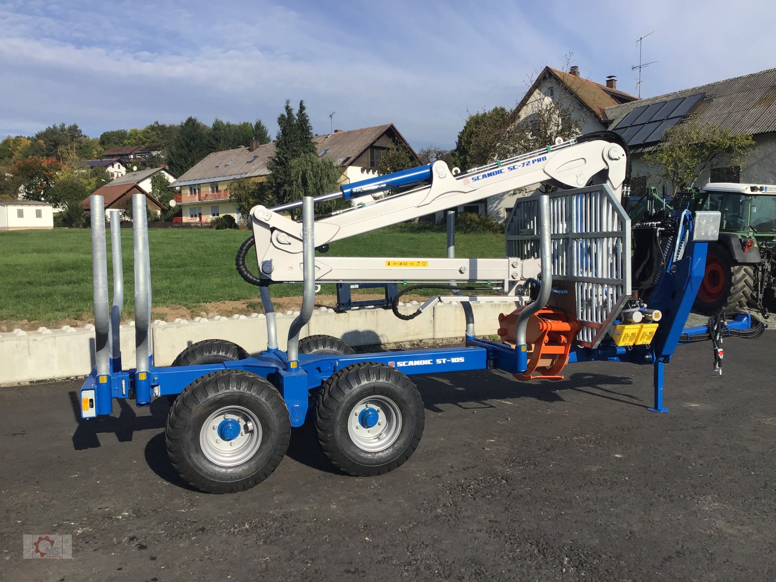 Rückewagen & Rückeanhänger van het type Scandic ST-10S Rückewagen 13t 7,9m Kran 850kg Hubkraft Druckluft, Neumaschine in Tiefenbach (Foto 2)