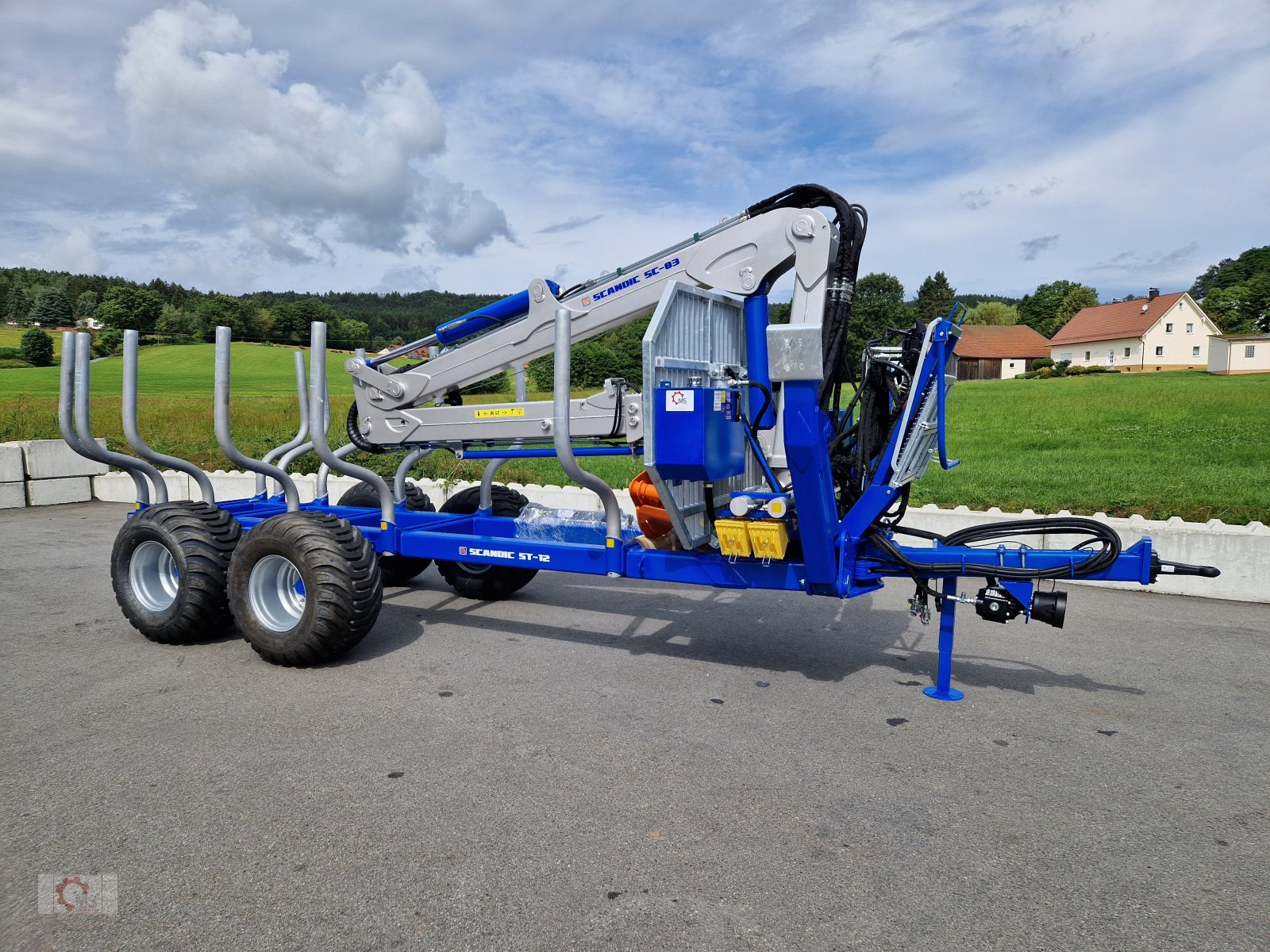 Rückewagen & Rückeanhänger van het type Scandic ST-12D 16t 9m Kran 750kg Hubkraft Druckluft Funkfernsteuerung sofort verfügbar, Neumaschine in Tiefenbach (Foto 8)