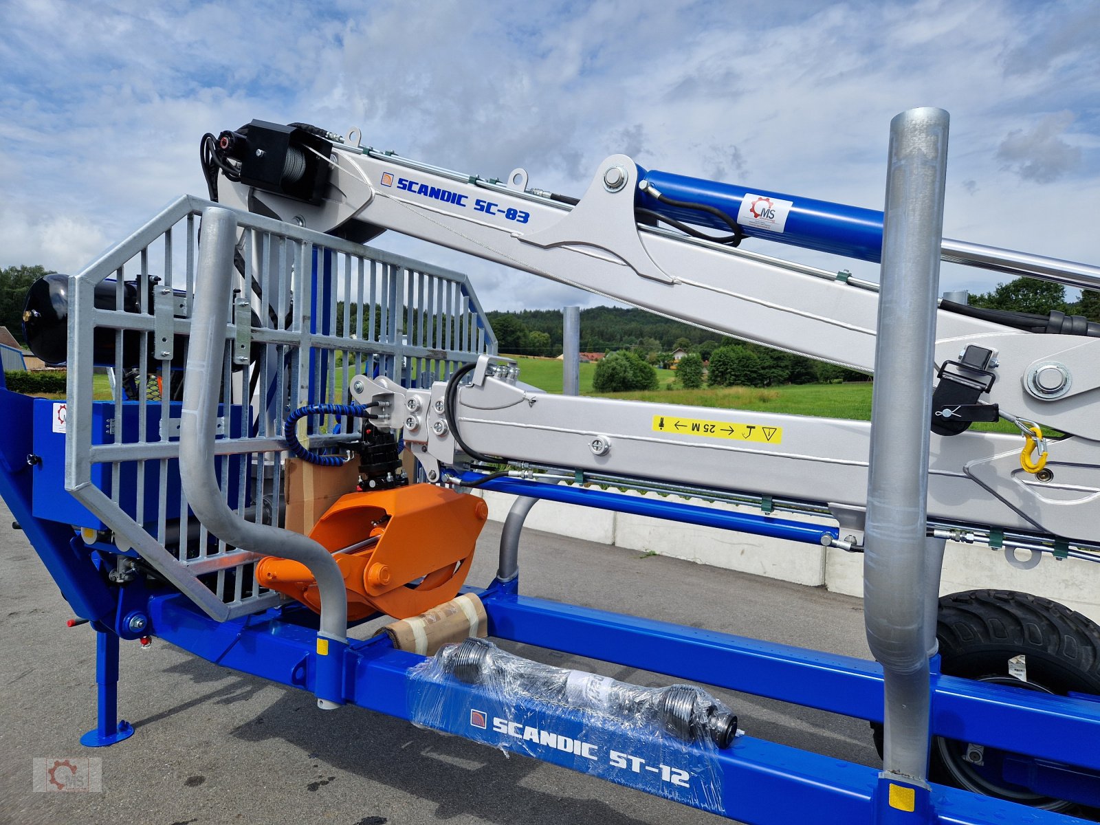 Rückewagen & Rückeanhänger van het type Scandic ST-12D 16t 9m Kran 750kg Hubkraft Druckluft Funkfernsteuerung sofort verfügbar, Neumaschine in Tiefenbach (Foto 21)