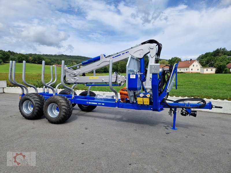 Rückewagen & Rückeanhänger typu Scandic ST-12D 16t 9m Kran 750kg Hubkraft Druckluft Funkfernsteuerung, Neumaschine w Tiefenbach (Zdjęcie 1)