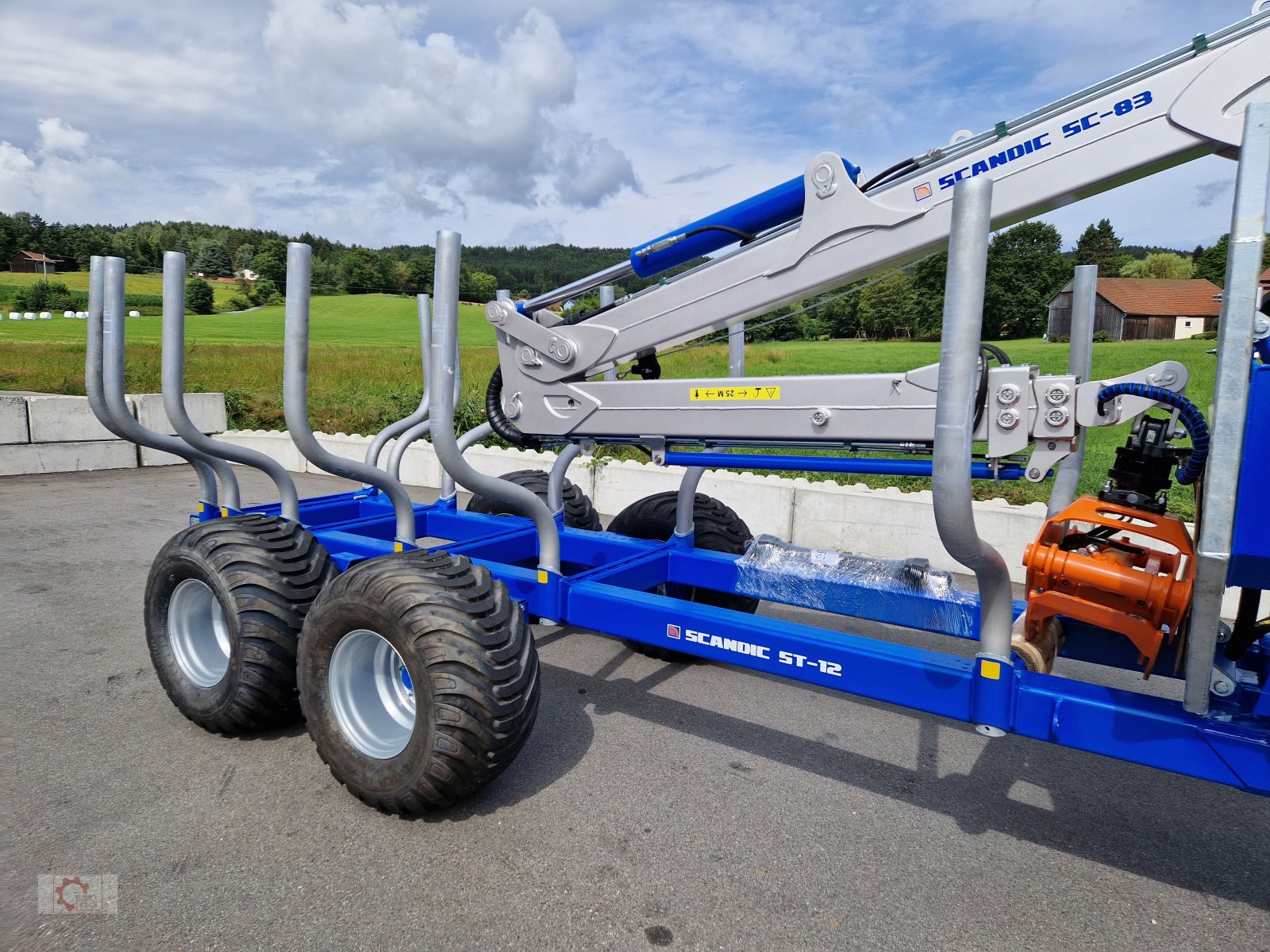 Rückewagen & Rückeanhänger van het type Scandic ST-12D 16t 9m Kran 750kg Hubkraft Druckluft Funkfernsteuerung, Neumaschine in Tiefenbach (Foto 9)